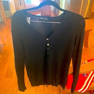 *3 for $20!* Black rayon/cotton mix cardigan